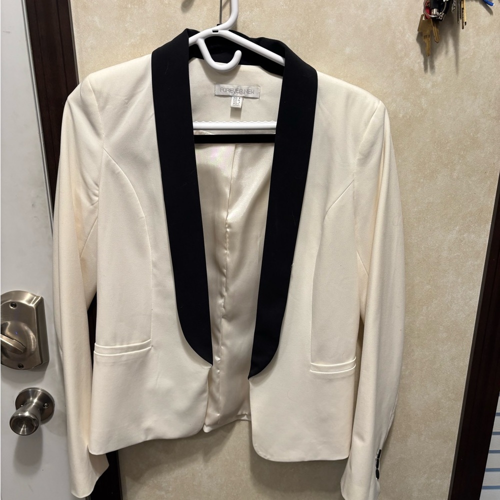 Forever New Cream and Black Blazer